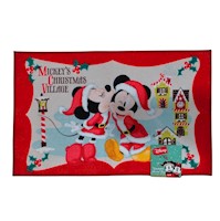 Tapete o Alfombra Navideña Mickey Mouse Disney 50x81cm